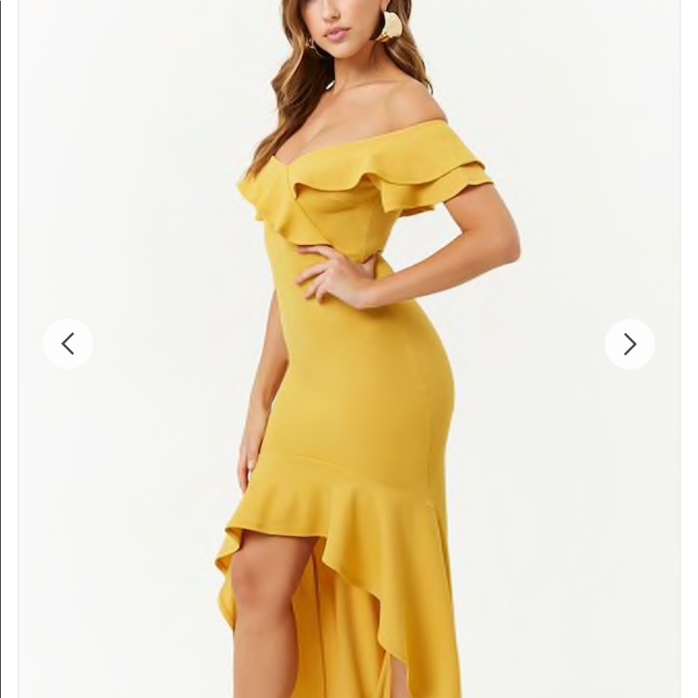 Yellow High Low Dress forever21